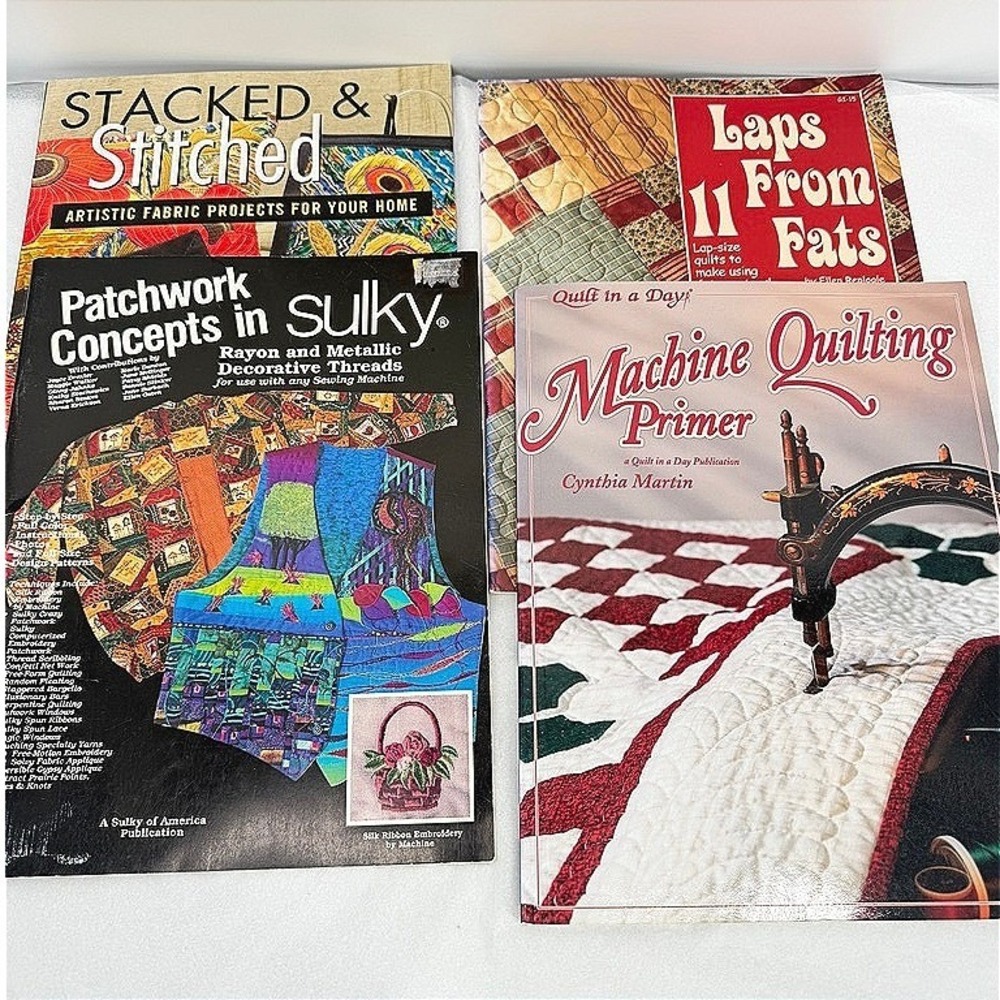 Quilting Book Mixed Lot of 4 Machine Quilting Primer Sewing Craft DIY Hobby